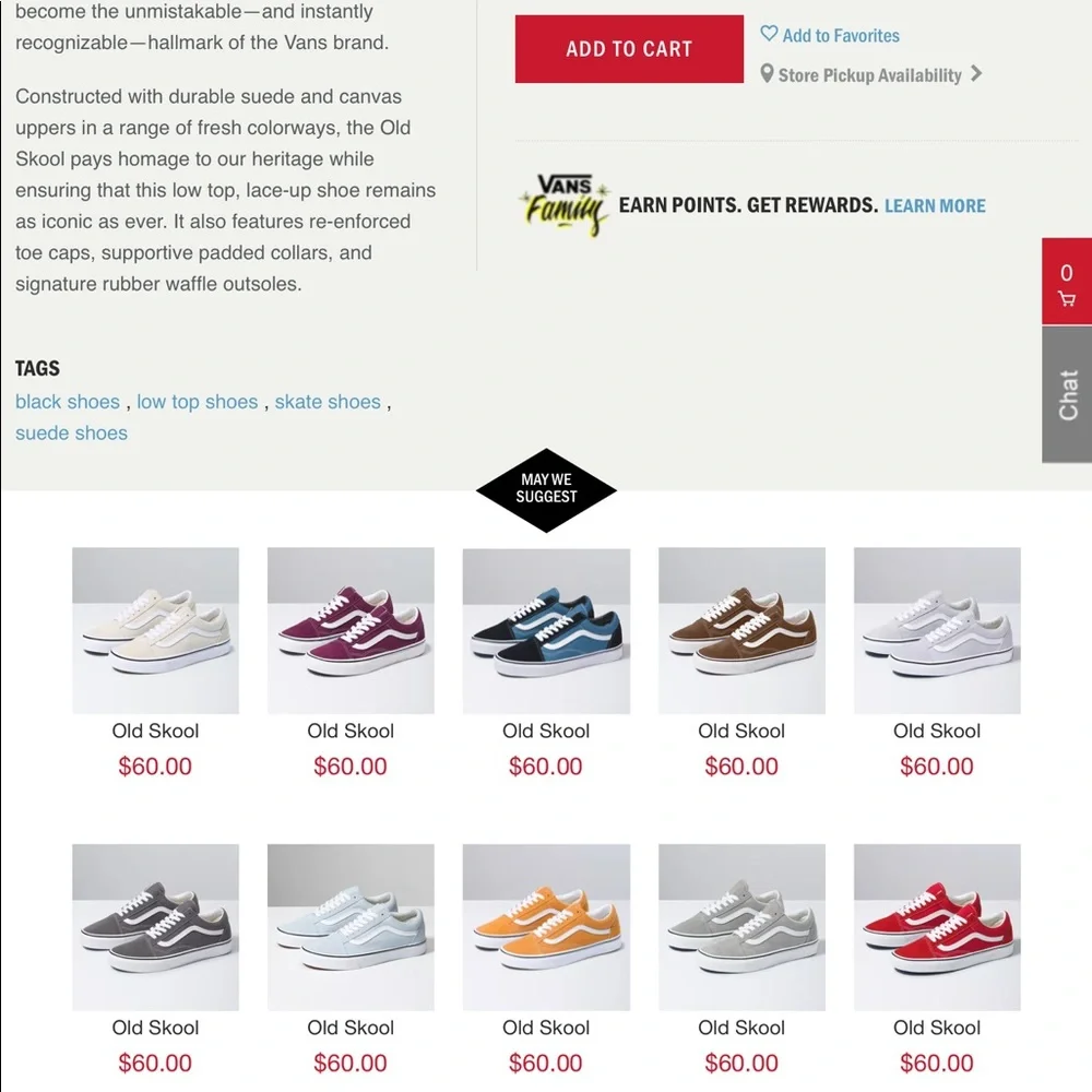 ‘Vans’ Old Skool Canvas/Suede Low Top Sneakers - Picture 8 of 8